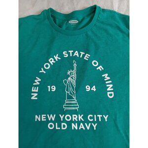 Old Navy T-Shirt NY State Of Mind Statue Of Liberty Soft-Washed Large